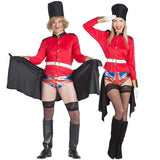 Englische Royal Guards Exhibitionisten Paarkostüm für Erwachsene