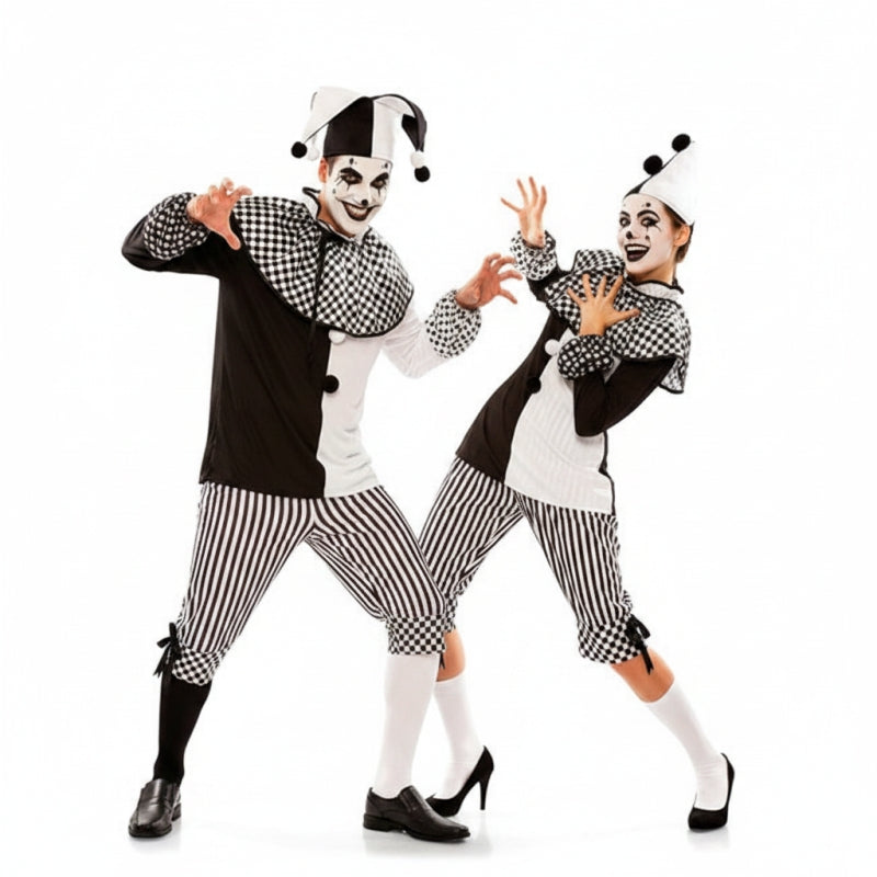 Zirkus Harlekine Paarkostüm für Erwachsene