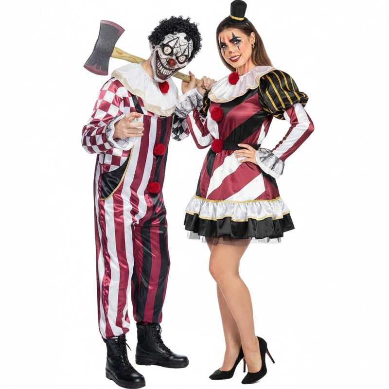 Böse Clowns Paarkostüm für Erwachsene