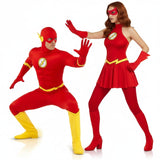 Superhelden Flash Paarkostüm für Erwachsene