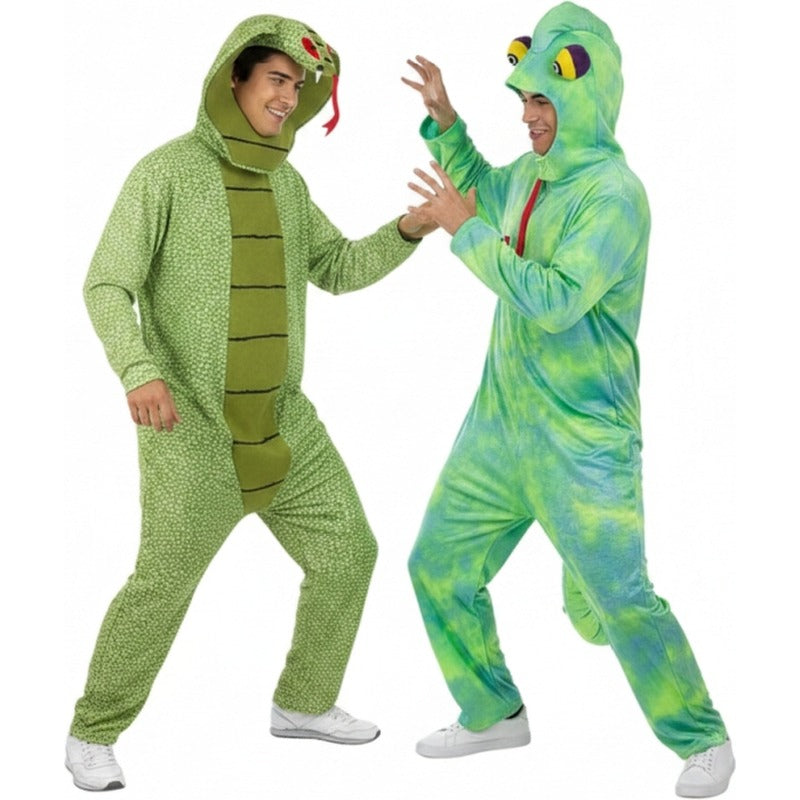 Reptilien Paarkostüm für Erwachsene