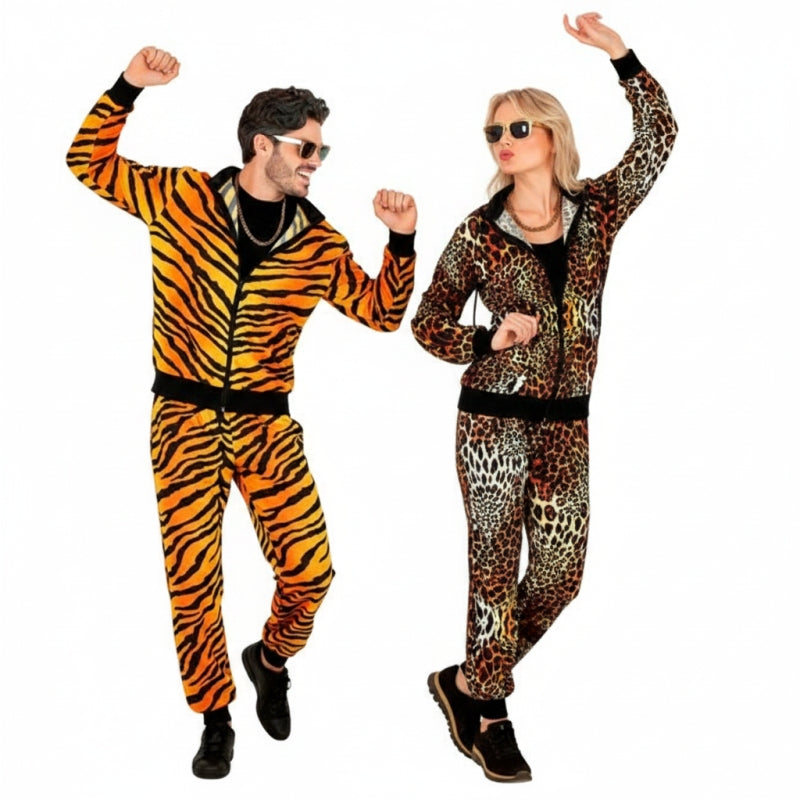Animal-Print Jogginganzug Paarkostüm für Erwachsene