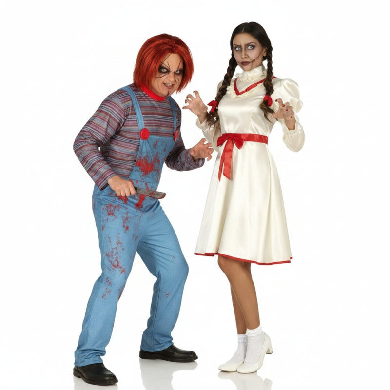Horrorpuppen Chucky und Annabelle Paarkostüm für Erwachsene