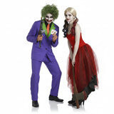 Schurken Joker und Harley Quinn Paarkostüm für Erwachsene