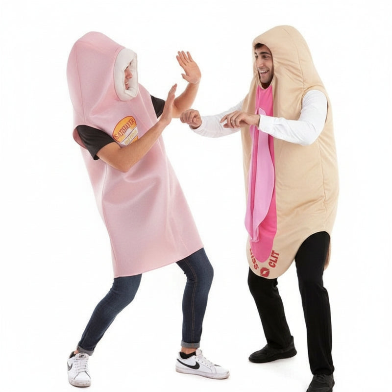 Satisfayer und Vagina Paarkostüm für Erwachsene