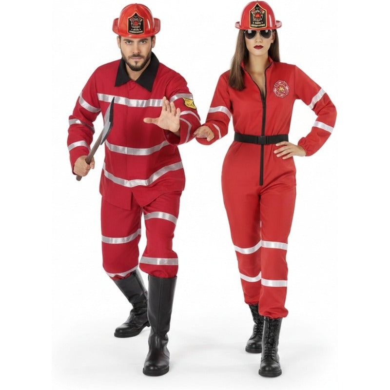 Feuerwehrchefs Paarkostüm für Erwachsene