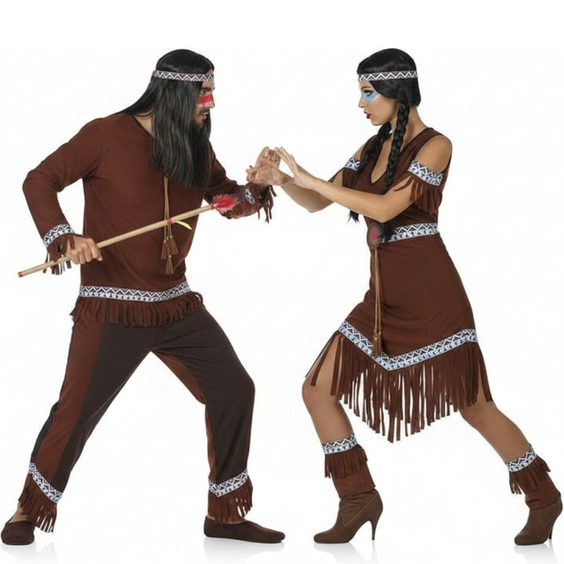 Apachen-Indianer Paarkostüm für Erwachsene