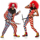Gruselige Clowns Paarkostüm für Erwachsene
