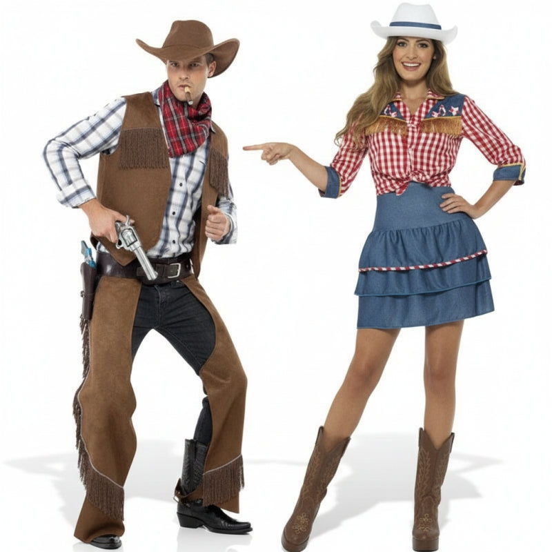 Luxus-Cowboys Paarkostüm für Erwachsene