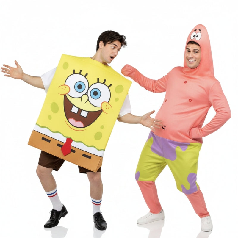 SpongeBob Schwammkopf und Patrick Star Paarkostüm für Erwachsene