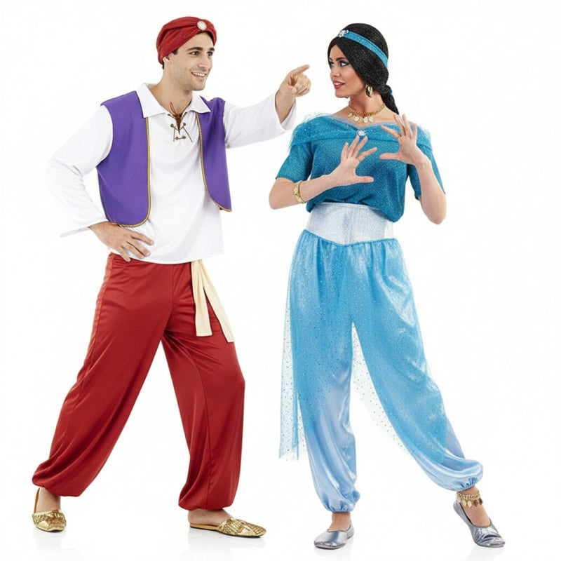 Prinz Aladdin und Prinzessin Jasmin Paarkostüm für Erwachsene