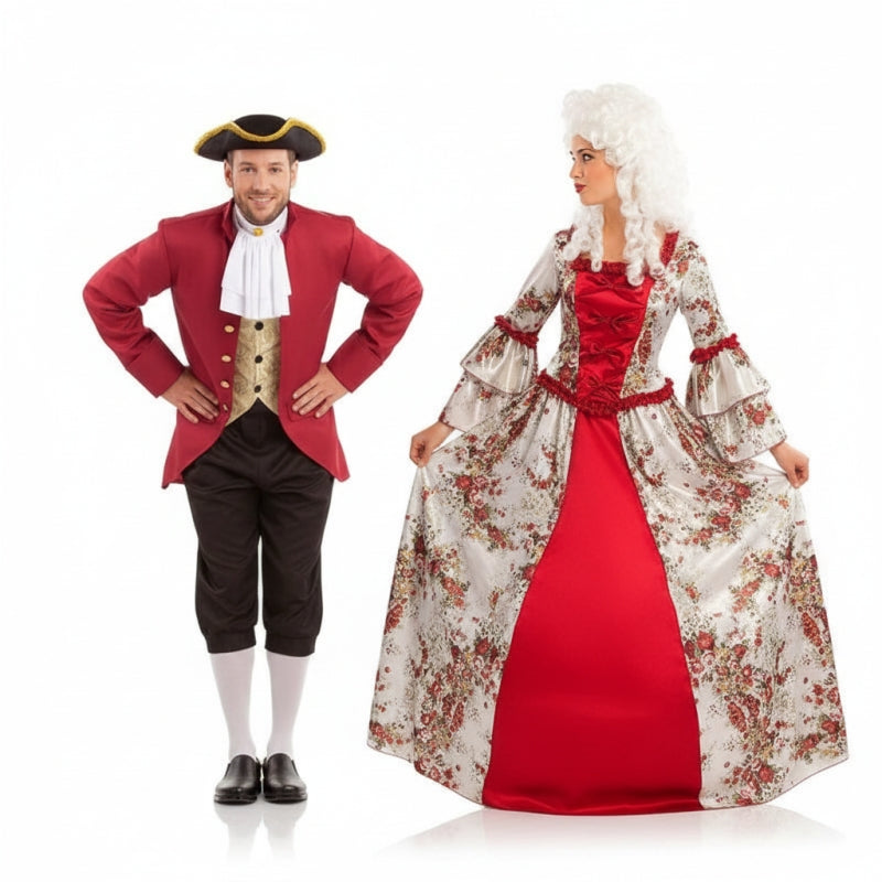 Lord und Lady Colonial Paarkostüm für Erwachsene