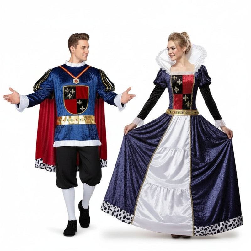 Könige des Luxus Paarkostüm für Erwachsene