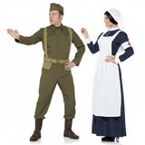Zweiter Weltkrieg Paarkostüm für Erwachsene