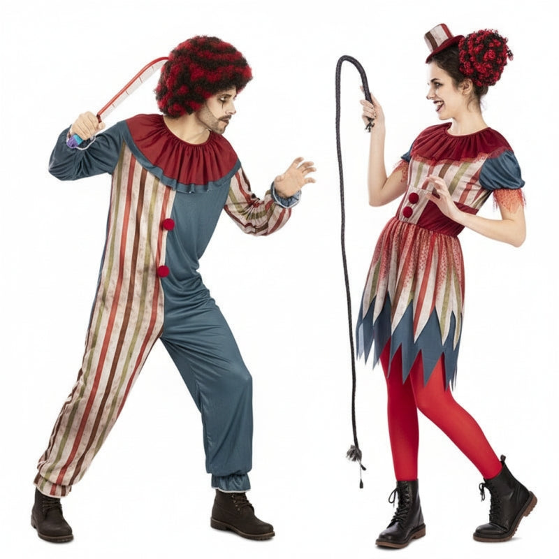 Zirkus des Schreckens Clowns Paarkostüm für Erwachsene