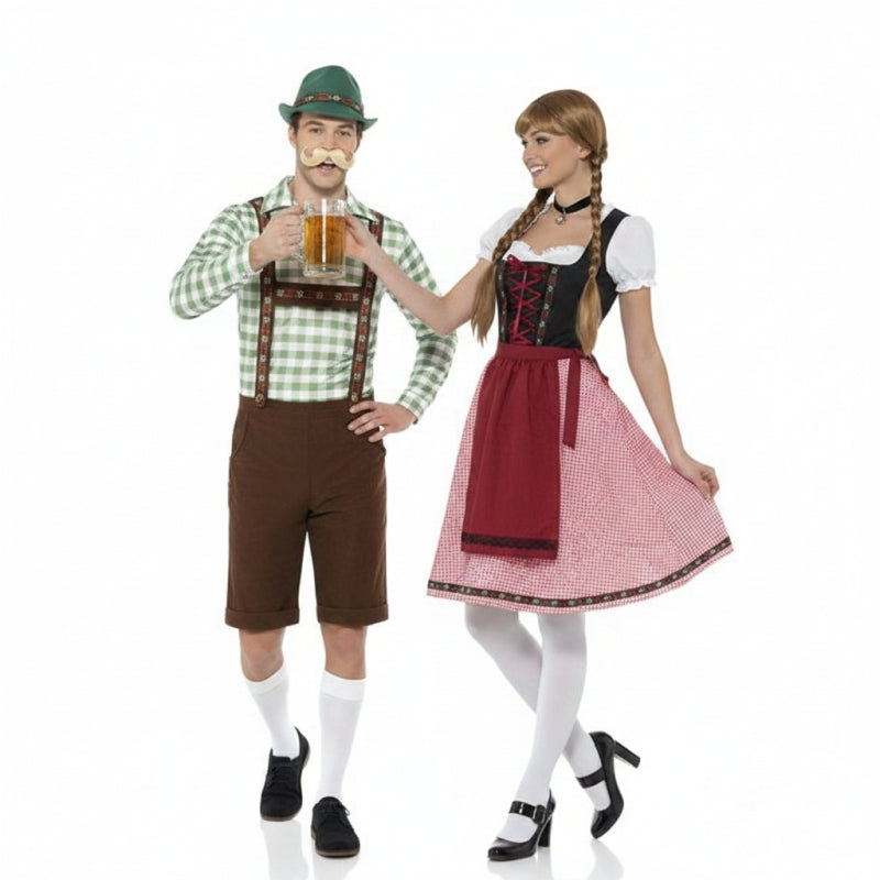Klassische Tiroler und Tirolerinnen Paarkostüm für Erwachsene