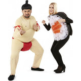 Sumo-Ringer und MakiSushi Paarkostüm für Erwachsene