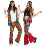 Groovige Hippies Paarkostüm für Erwachsene