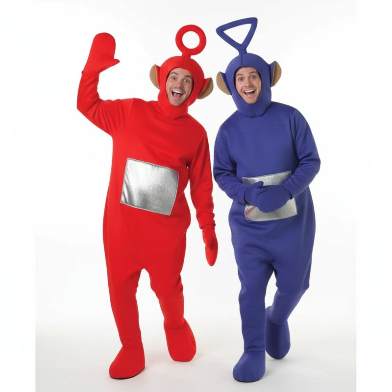Po und Tinky Winky Teletubbies Paarkostüm für Erwachsene