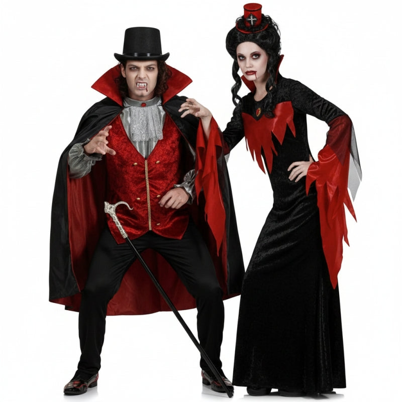 Unsterbliche Vampire Paarkostüm für Erwachsene