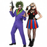 Joker und Harlekin-Schurke Paarkostüm für Erwachsene