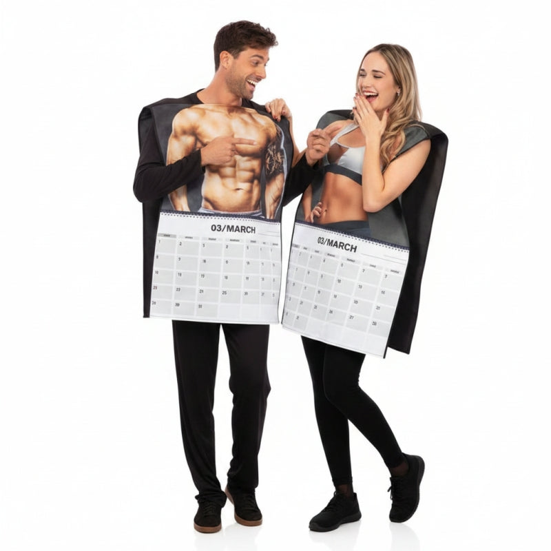 Sexy Kalender Paarkostüm für Erwachsene