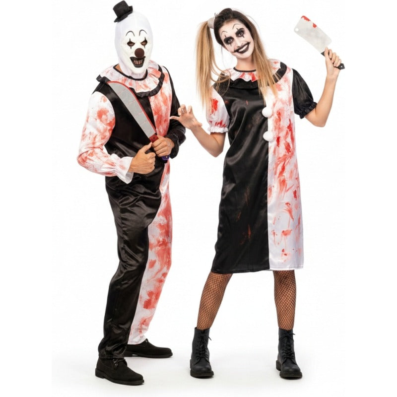 Schreckgespenst Clowns Paarkostüm für Erwachsene