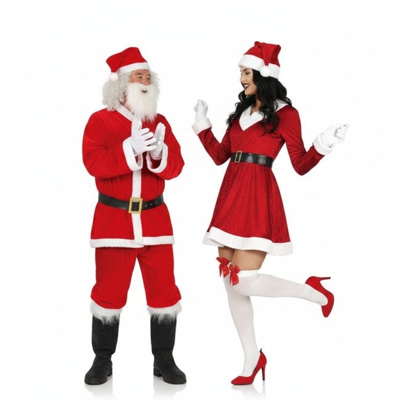 Weihnachtsmann und Weihnachtsfrau Paarkostüm für Erwachsene