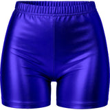 Pantalón Corto de disfraz Azul Metalizado para mujer Detalle