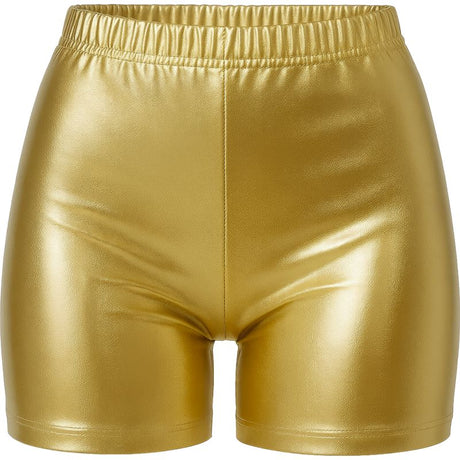 Pantalón Corto de disfraz Oro Metalizado para mujer Detalle