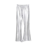 Pantalón de disfraz Acampanado Plata para mujer Bis