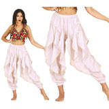 Pantalón de disfraz Danza Del Vientre Blanco Deluxe para mujer