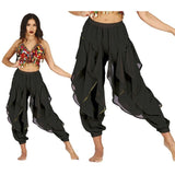 Pantalón de disfraz Danza Del Vientre Negro Deluxe para mujer