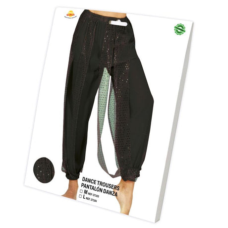 Pantalón de disfraz Danza Del Vientre Negro para mujer Packaging