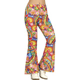 Pantalón de disfraz Hippie Flower Power para mujer