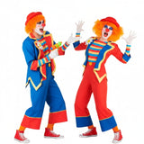 Mehrfarbige Clowns Paarkostüm für Erwachsene