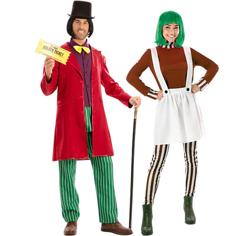 Willy Wonka y Oompa-Loompa para disfrazarte en pareja