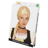 Peluca Medieval Trenza Rubia packaging