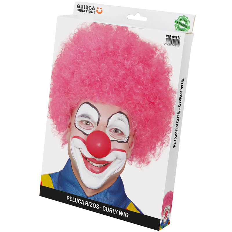 Peluca de Payaso rosa packaging