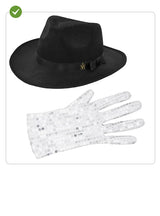 Sombrero y guante de Michael Jackson Adulto Contenido