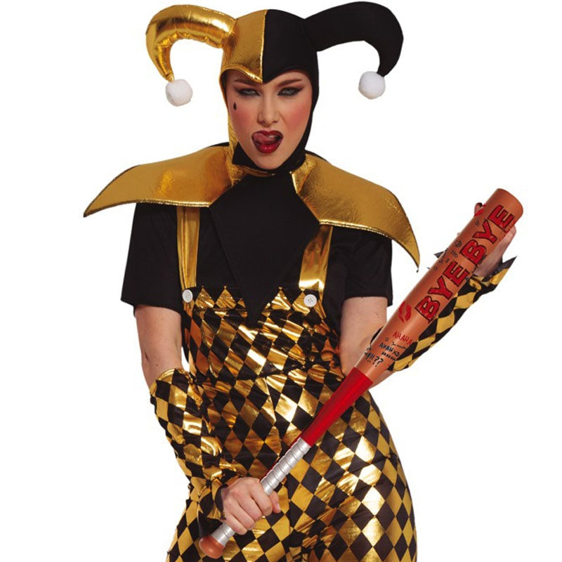 Halloween Quinn Kostüm Zubehör Set – Aufblasbarer Baseballschläger & Spike-Armbänder, 71 Cm