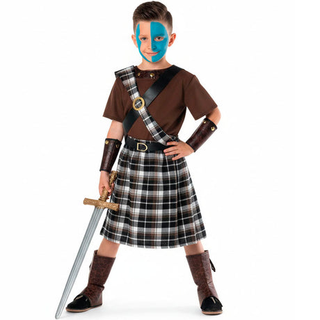 Disfraz de Braveheart para niño Bis
