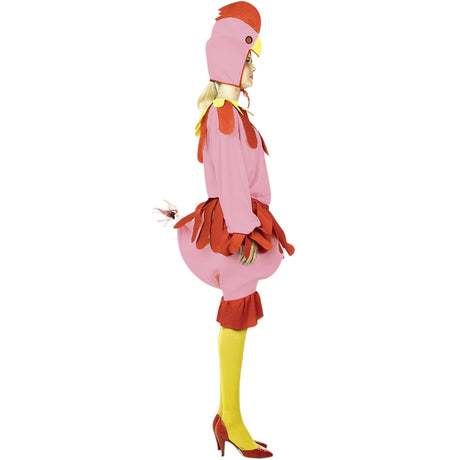 Disfraz de Gallina Rosa para mujer Perfil