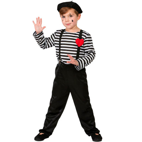 Disfraz de Mimo Clown para niño Bis