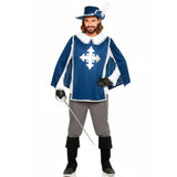 Disfraz de Mosquetero Azul para hombre Bis