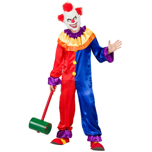 Clown Fridolin Herrenkostüm – Langer Mantel, Schuhe & Nase Für Fasching & Karneval (Größe M)