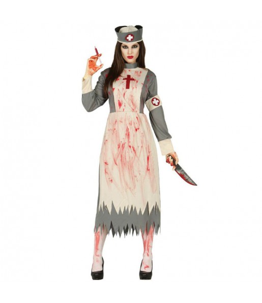Blutige Krankenschwester Kostüm Frau für Halloween Nacht