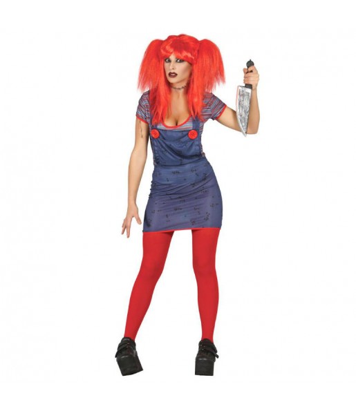 Puppe Chucky Kostüm Frau für Halloween Nacht