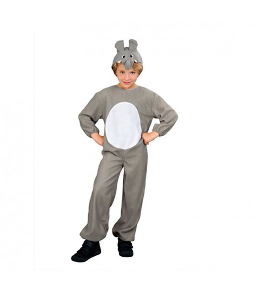 Grauer Elefant Kostüm für Kinder