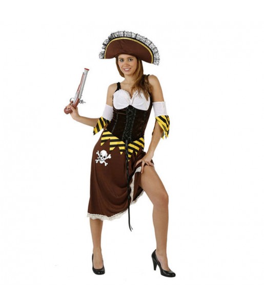 Kostüm Sie sich als Elegantes Piratin Kostüm für Damen-Frau für Spaß und Vergnügungen